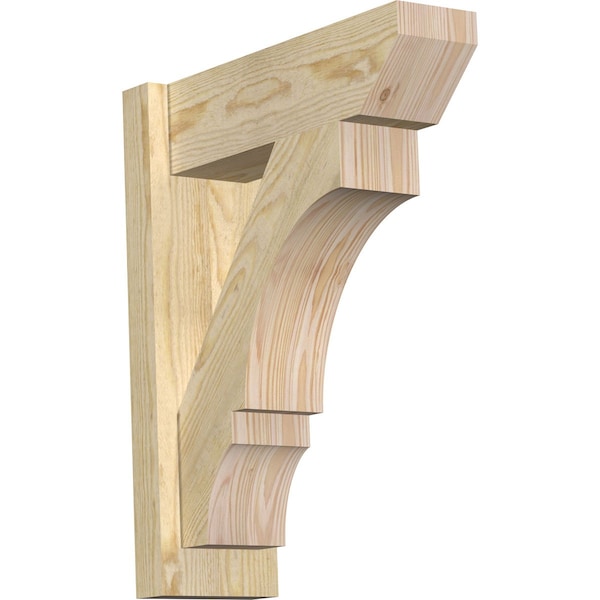 Ekena Millwork Balboa Slat Rough Sawn Outlooker, Douglas Fir, 6"W x 18"D x 22"H OUT06X18X22BOA06RDF - main